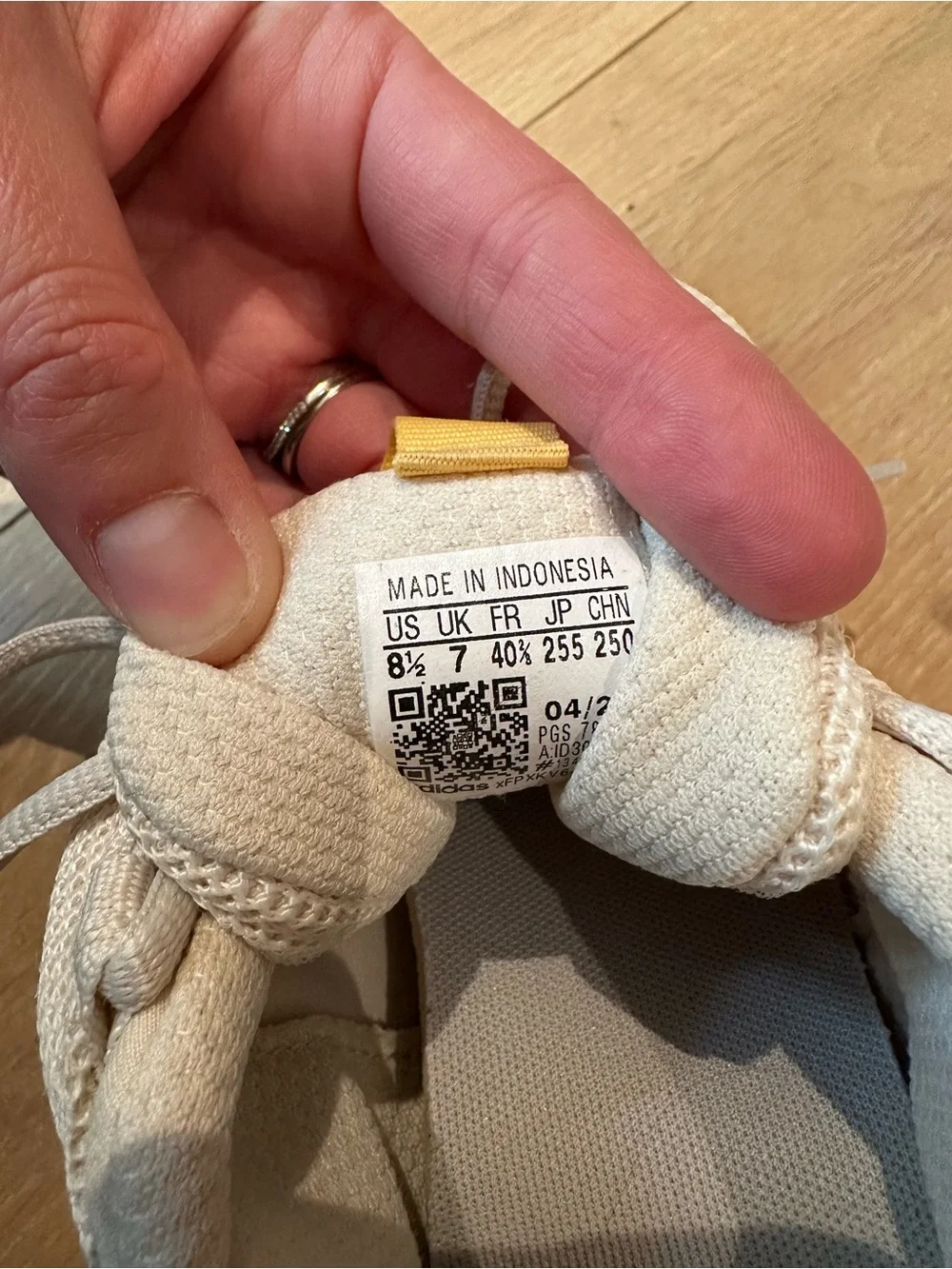 adidas Racer TR23 Sneakers in Cream with Mint & Yellow Accents
